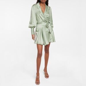 Zimmermann Silk Wrap V-Neck Minidress size 3/US size 10